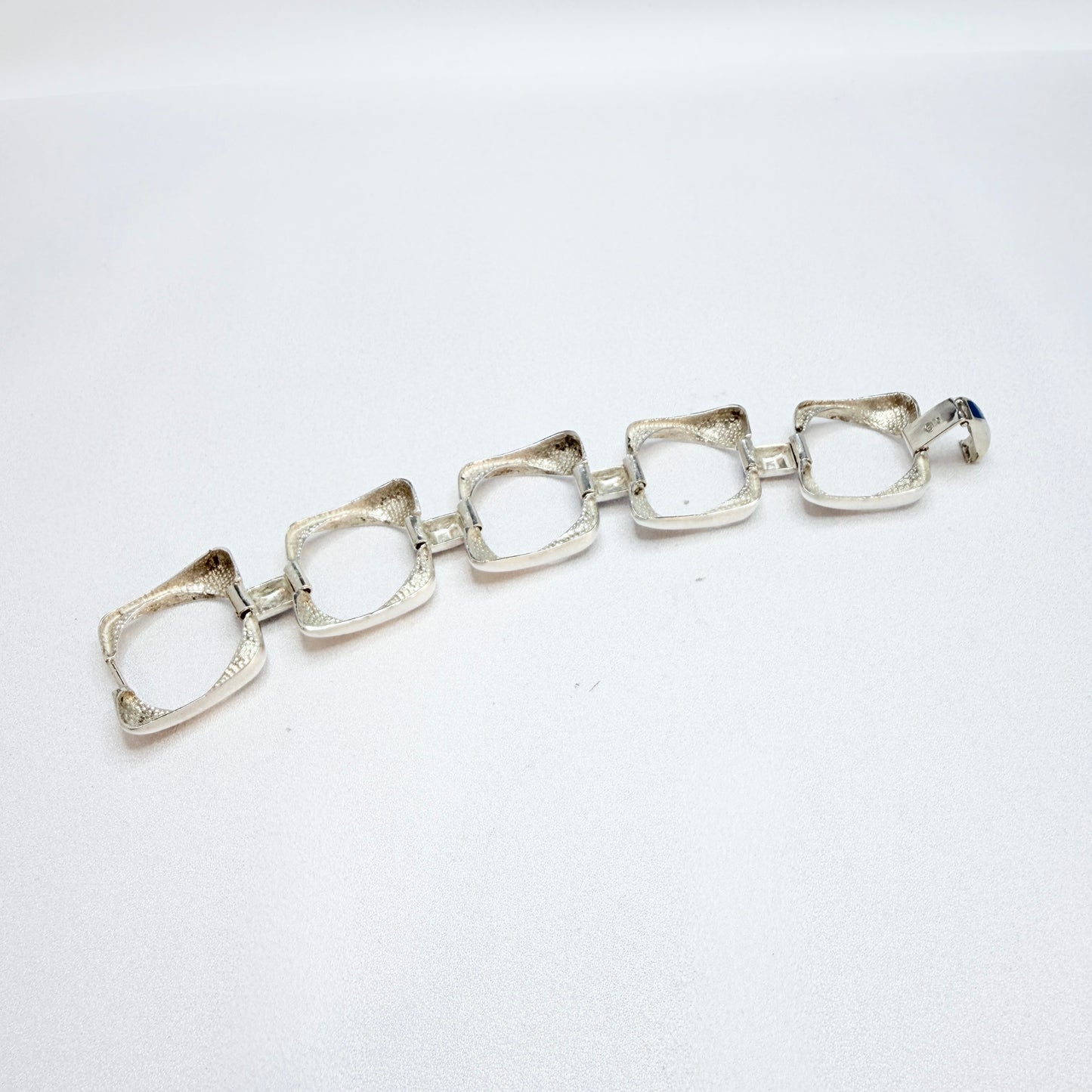 Oreficeria Medicea di Urei Rosanna, Italy ca 1980s. Vintage Sterling Silver Enamel Bracelet.