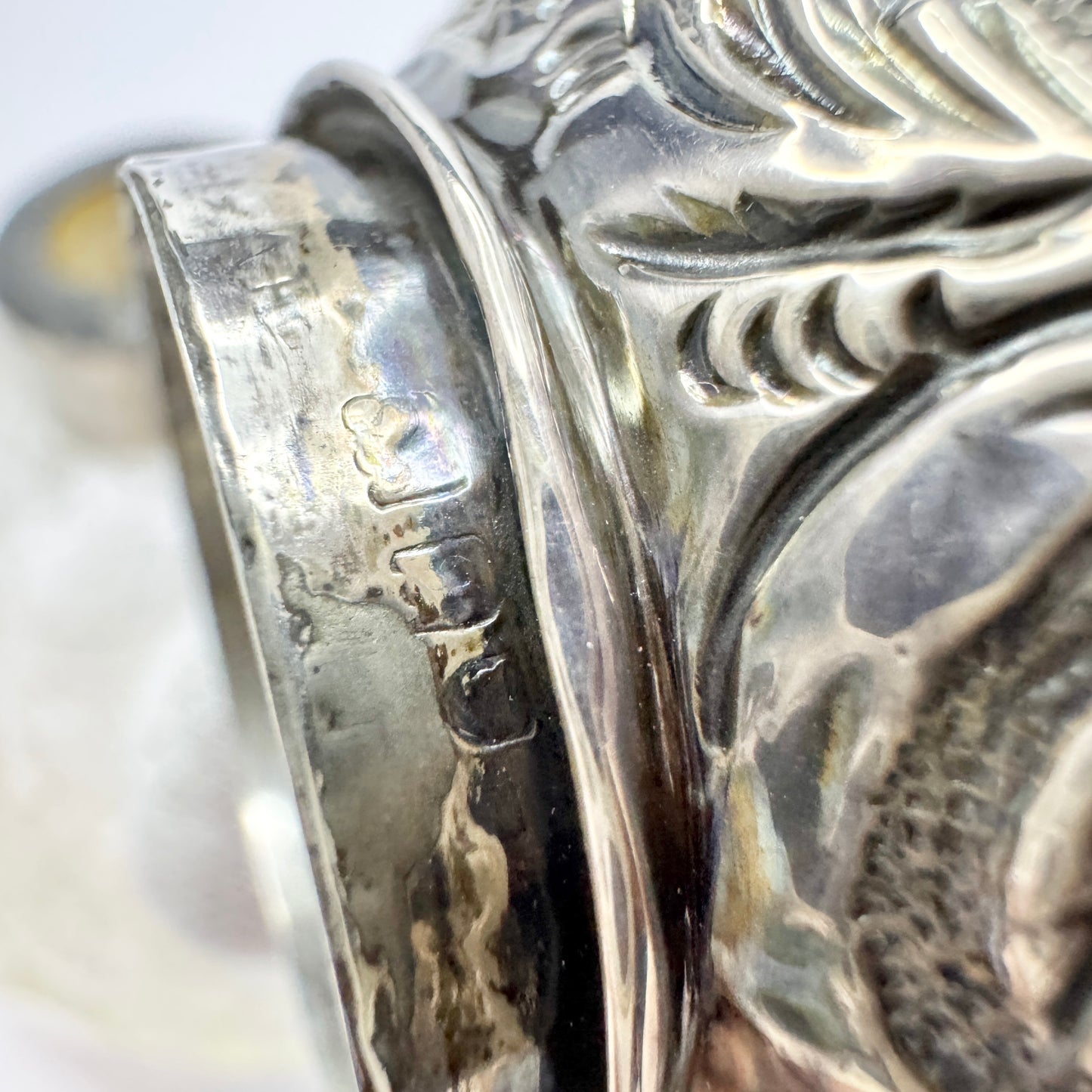 Antique Victorian Silver Top Cut Crystal Perfume Scent Bottle