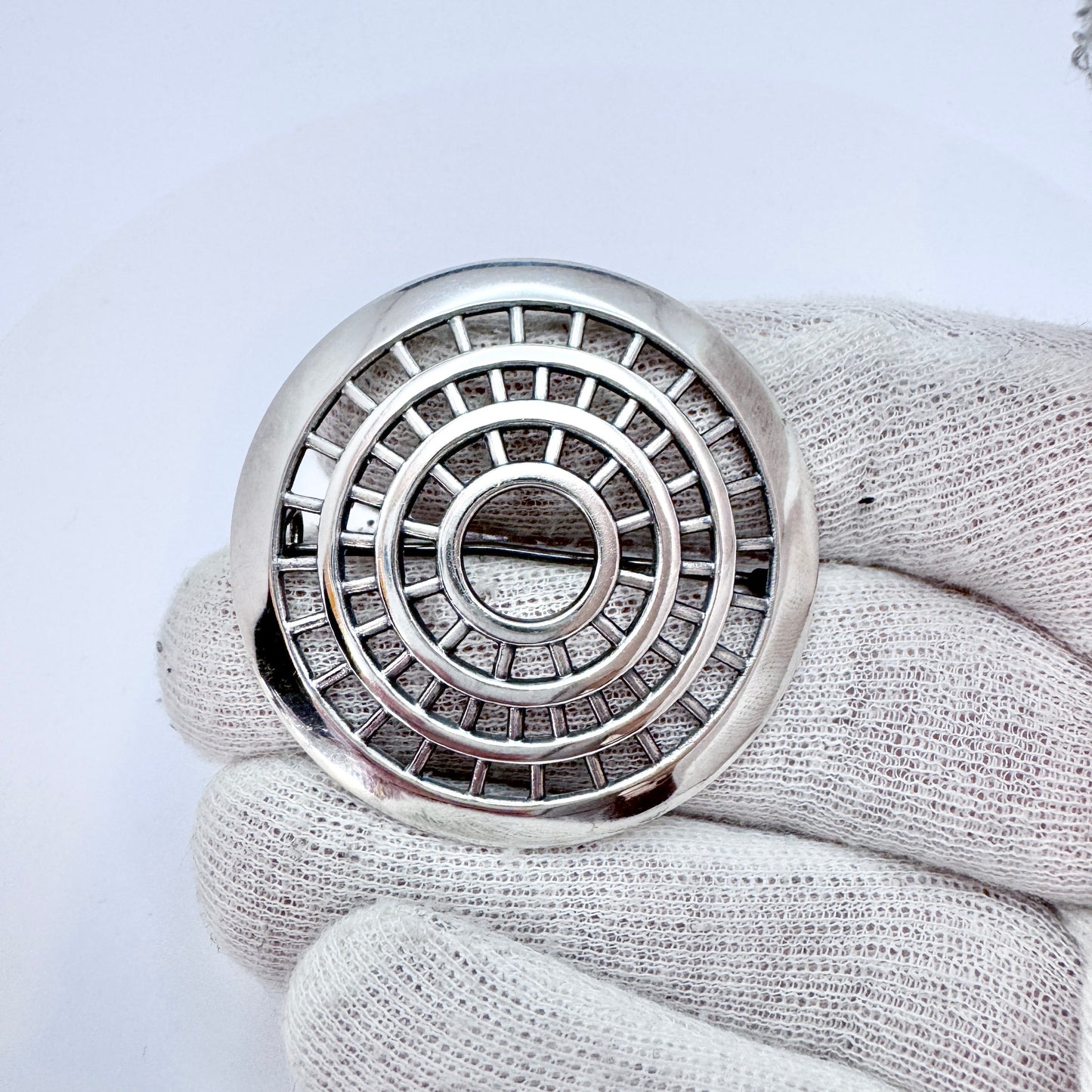 Kalevala Koru, Finland 1965, Vintage Solid Silver Brooch.