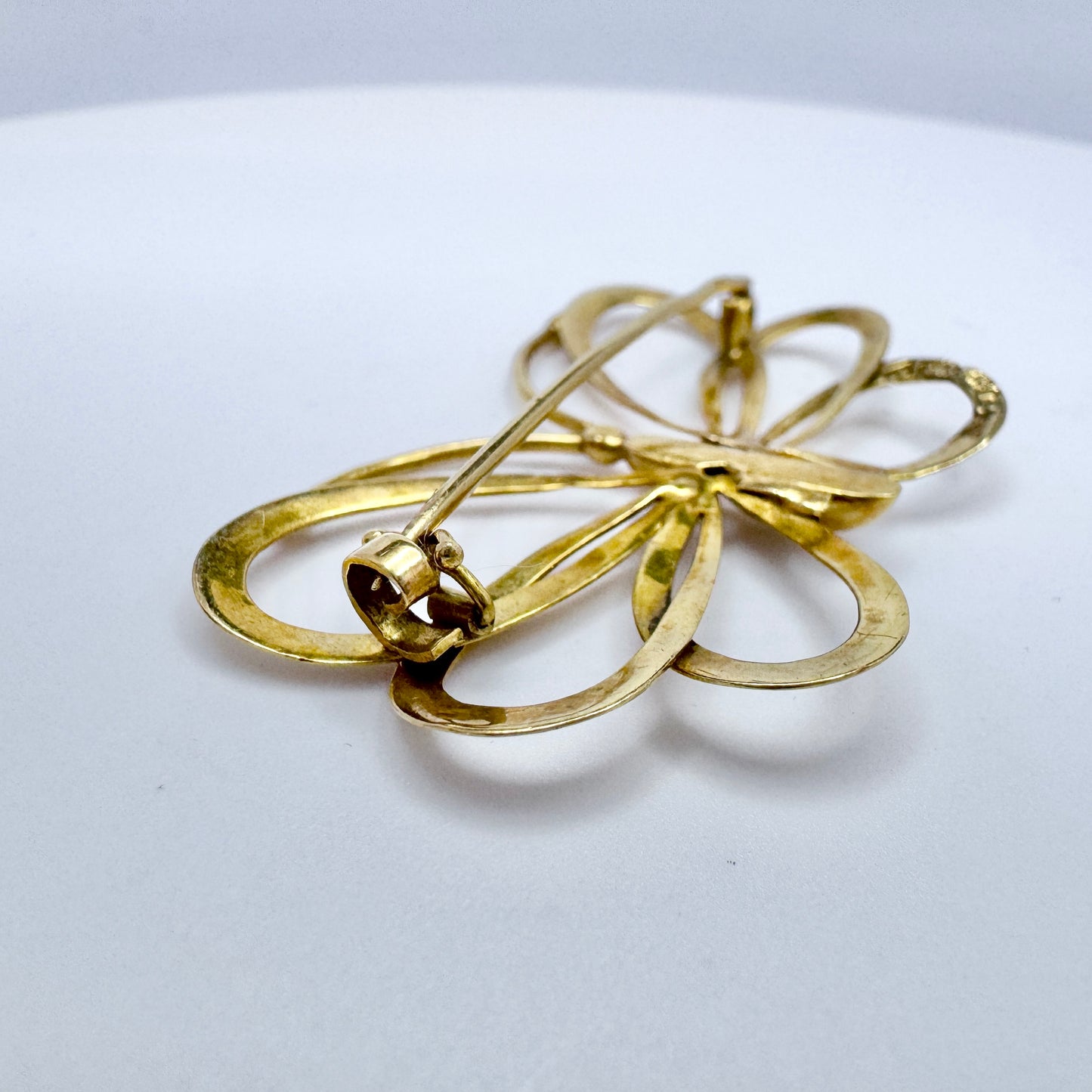 Stockholm 1942 Vintage WW2-era 18k Gold Butterfly Brooch