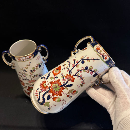 Burgess & Leigh, England. Pair of Vases in Glazed Earthenware.