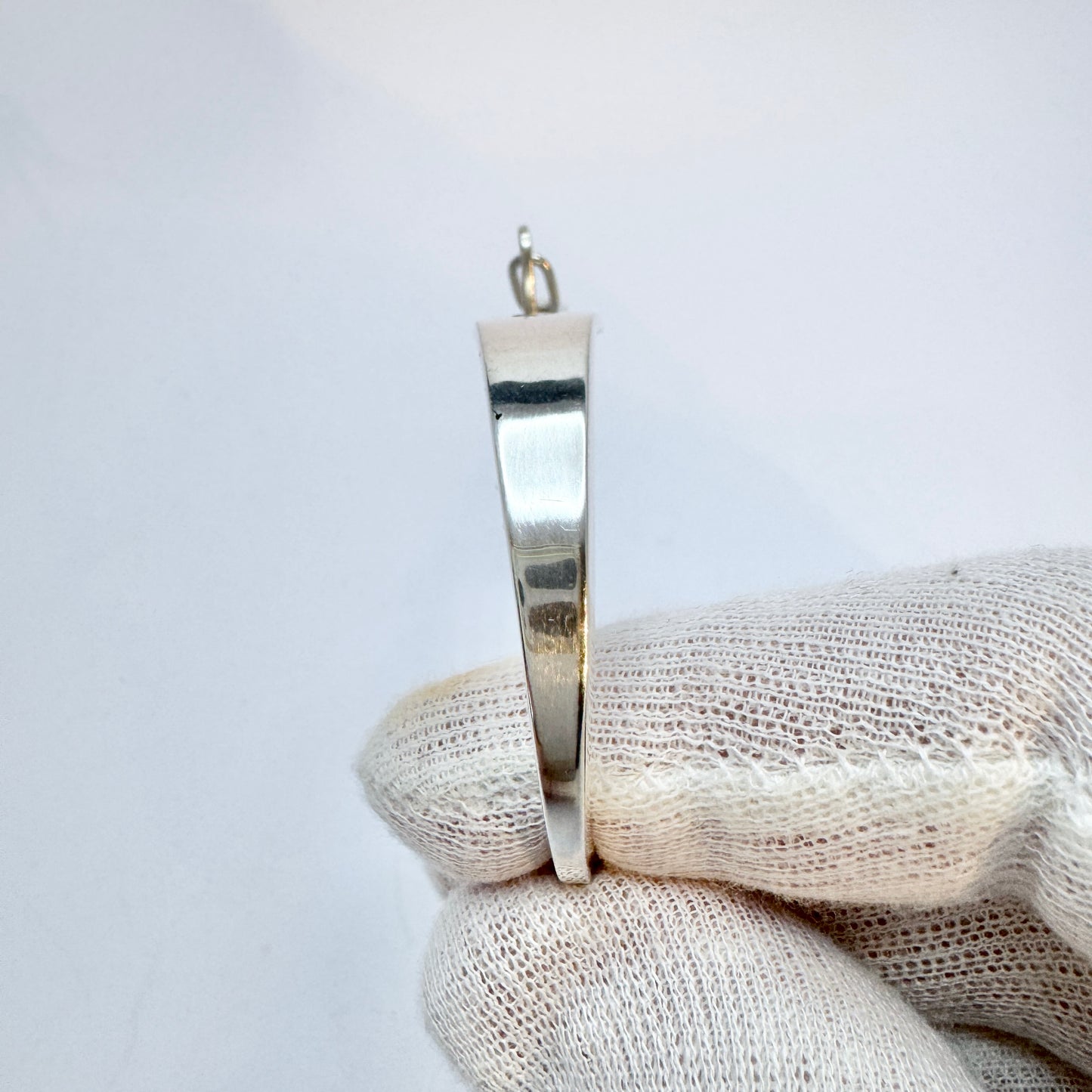 Högberg, Gothenburg Sweden. Large Vintage Sterling Silver Earrings.