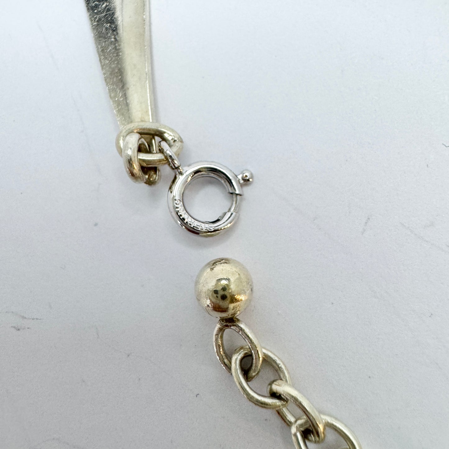 Niels Erik From, Denmark c 1960s. Vintage Sterling Silver Necklace.