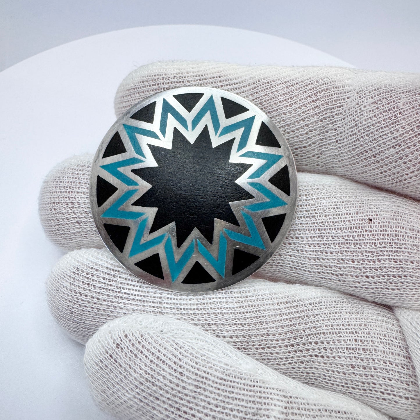 Poul Warmind, Denmark 1960s Vintage Sterling Enamel Brooch