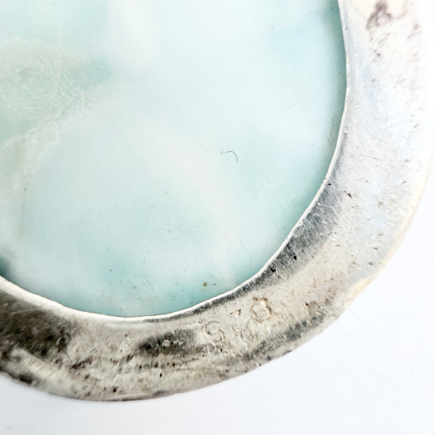 VIntage Sterling Silver Larimar Pendant.