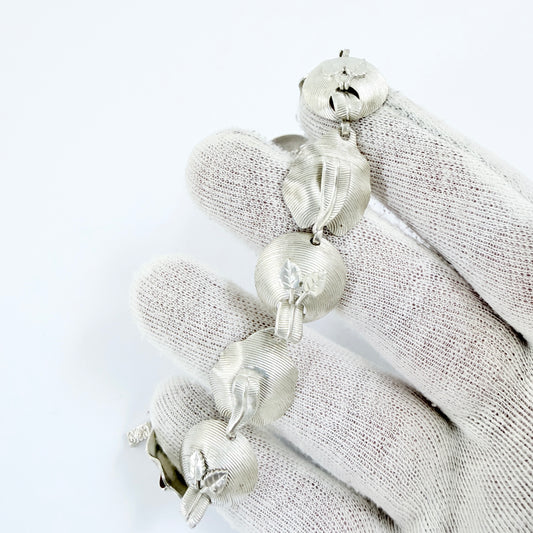 Vintage c 1940s. Solid Silver Organic Bracelet.