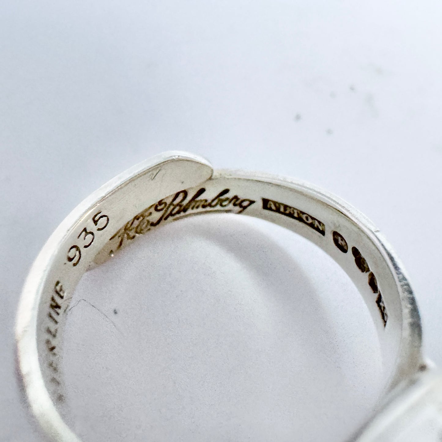 Palmberg for ALTON, Sweden 1972 Vintage Sterling Rock Crystal Ring