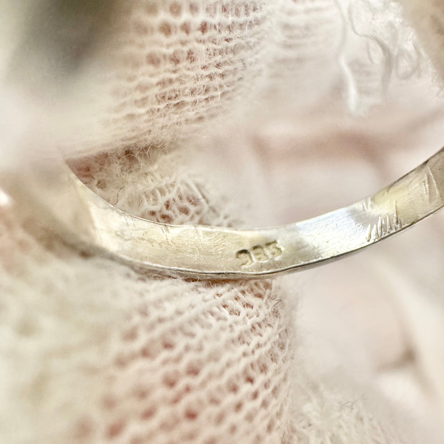 Vintage c 1950s. Vintage Sterling Silver Female Signet Ring.