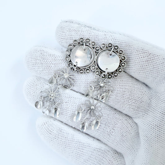 T.A.H, Norway. Vintage Solid Silver Traditional Bunad's Costume Brooch.
