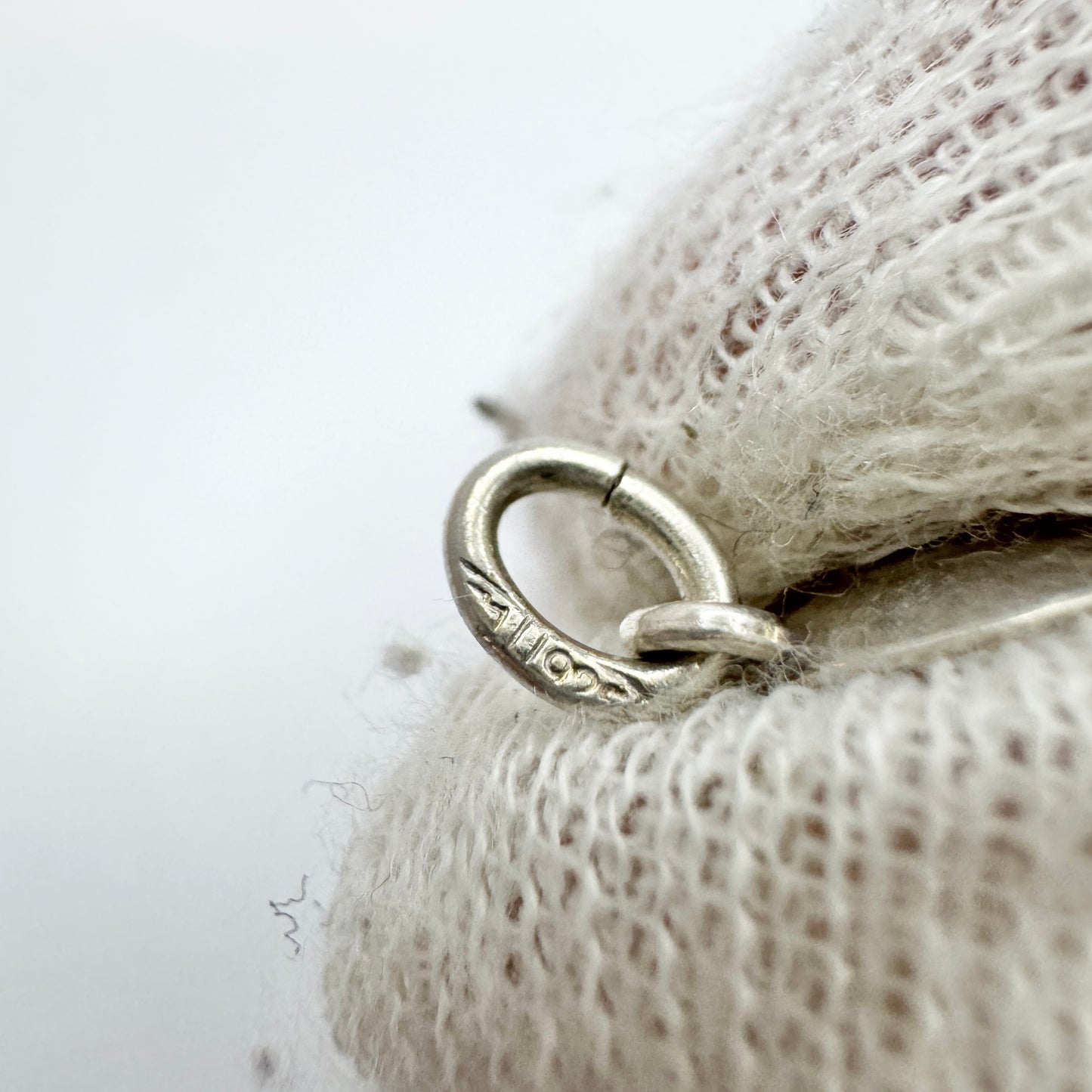 Finland ca 1960s. Sterling Silver Synthetic Blue Spinel Pendant.