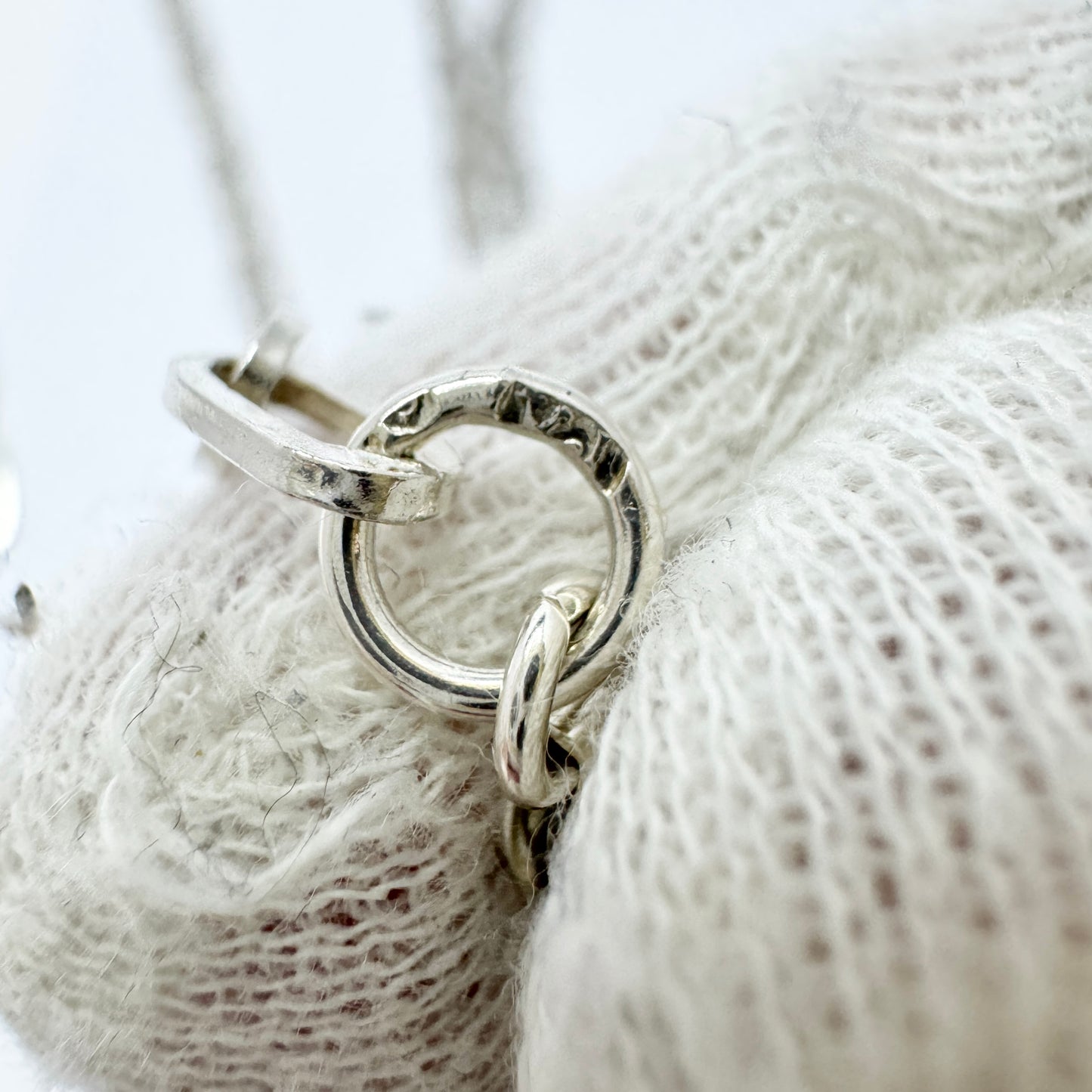 Victor Janson, Sweden. Vintage 61cm Sterling Silver Chain Necklace.