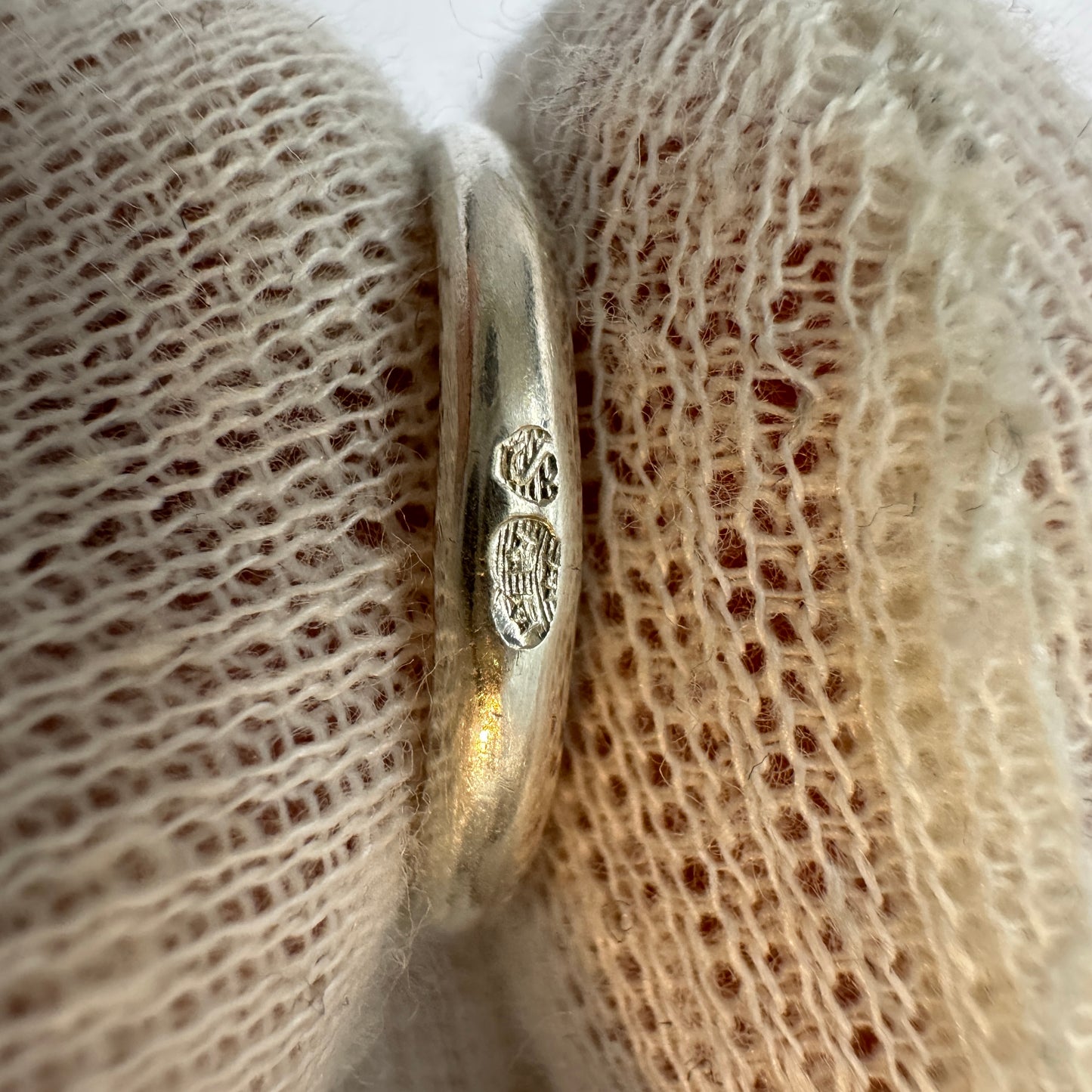 Sweden, early 1900s. Antique Solid Silver Memory Ring