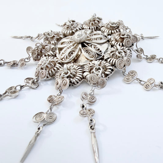 Norway ca 1870-80s. Large Antique Sølje Bunad's Costume Brooch.