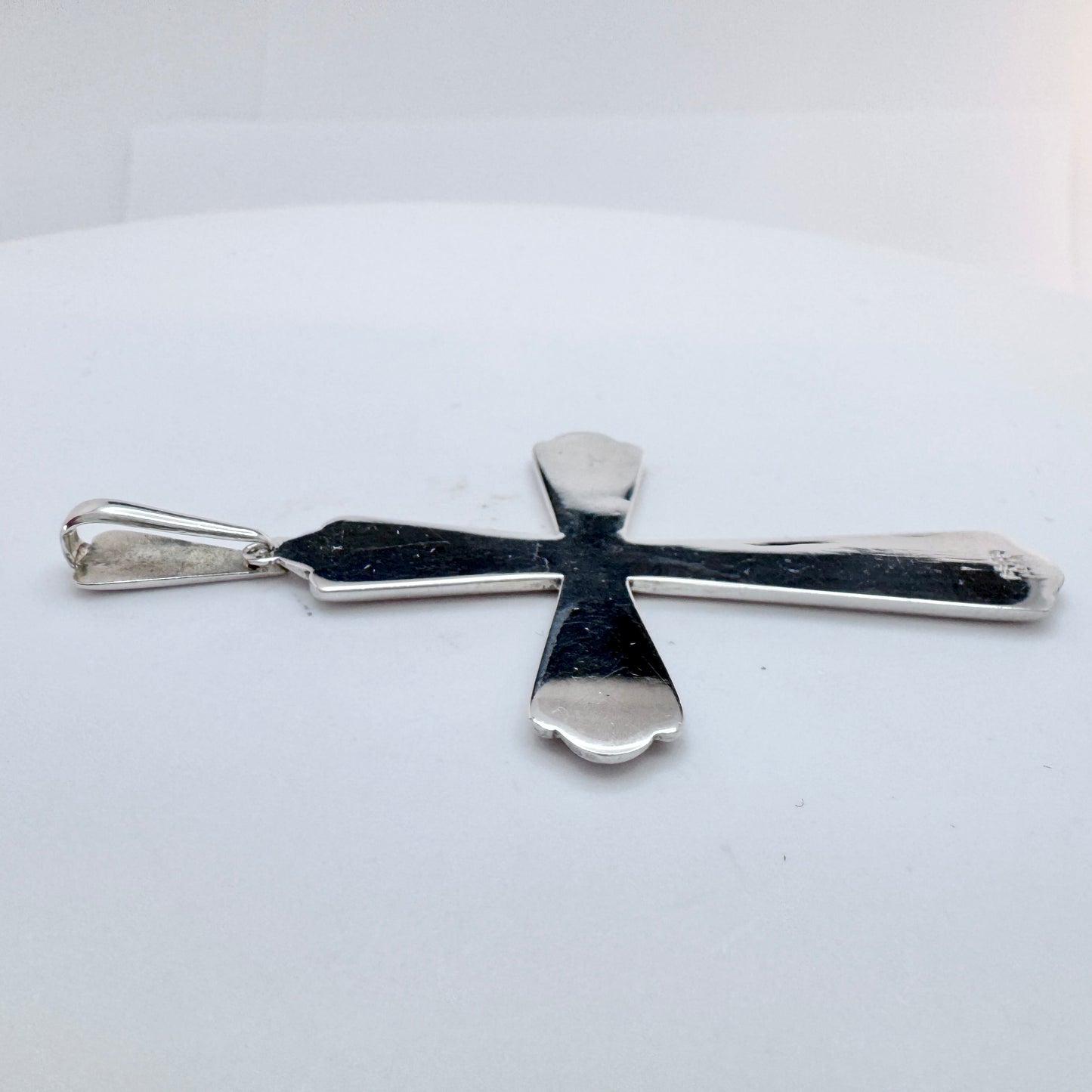 Magnus Aase, Norway ca 1930s. Large Solid Silver Cross Pendant.