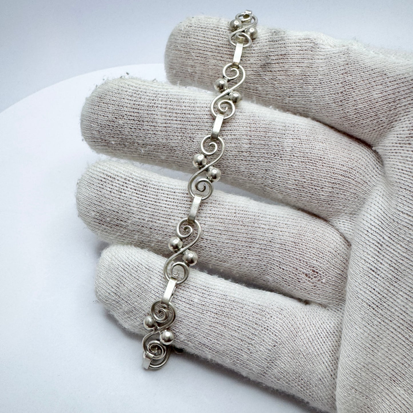 Denmark ca 1940. Solid Silver Bracelet.