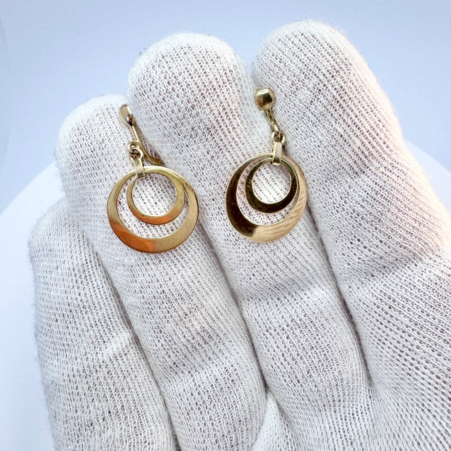 N Westerback, Finland 1946. Vintage 14k Gold Earrings