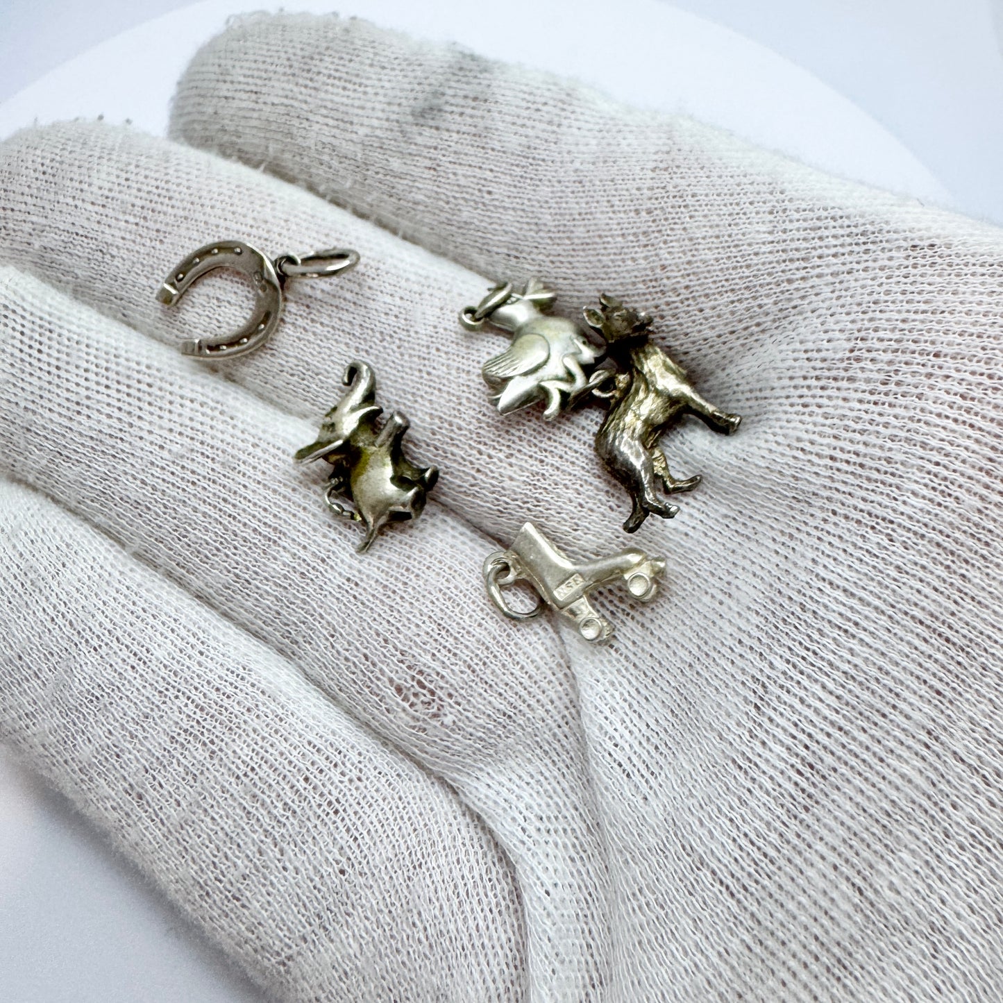 Denmark / Sweden 1950-60s. Solid Silver Charms
