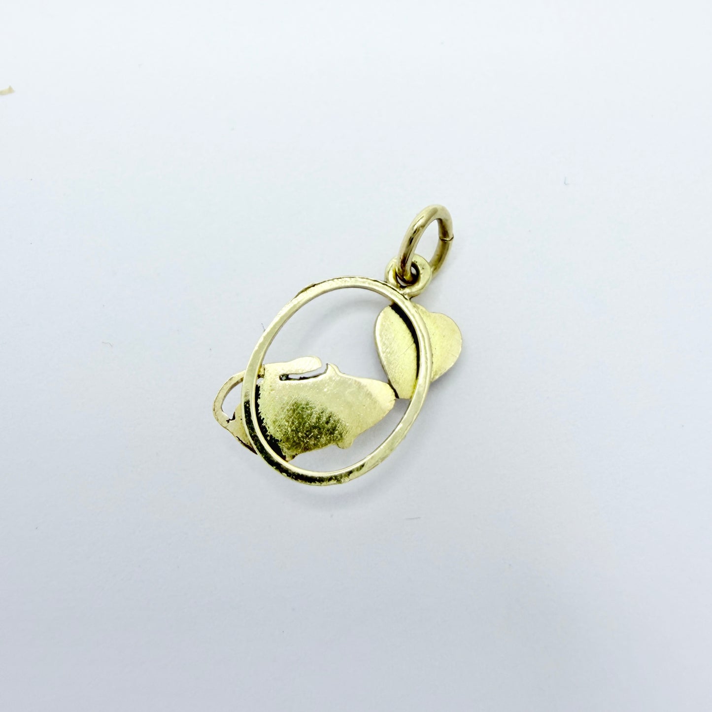 Vintage 14k Gold Enamel Novelty Charm. Maker prob CB.