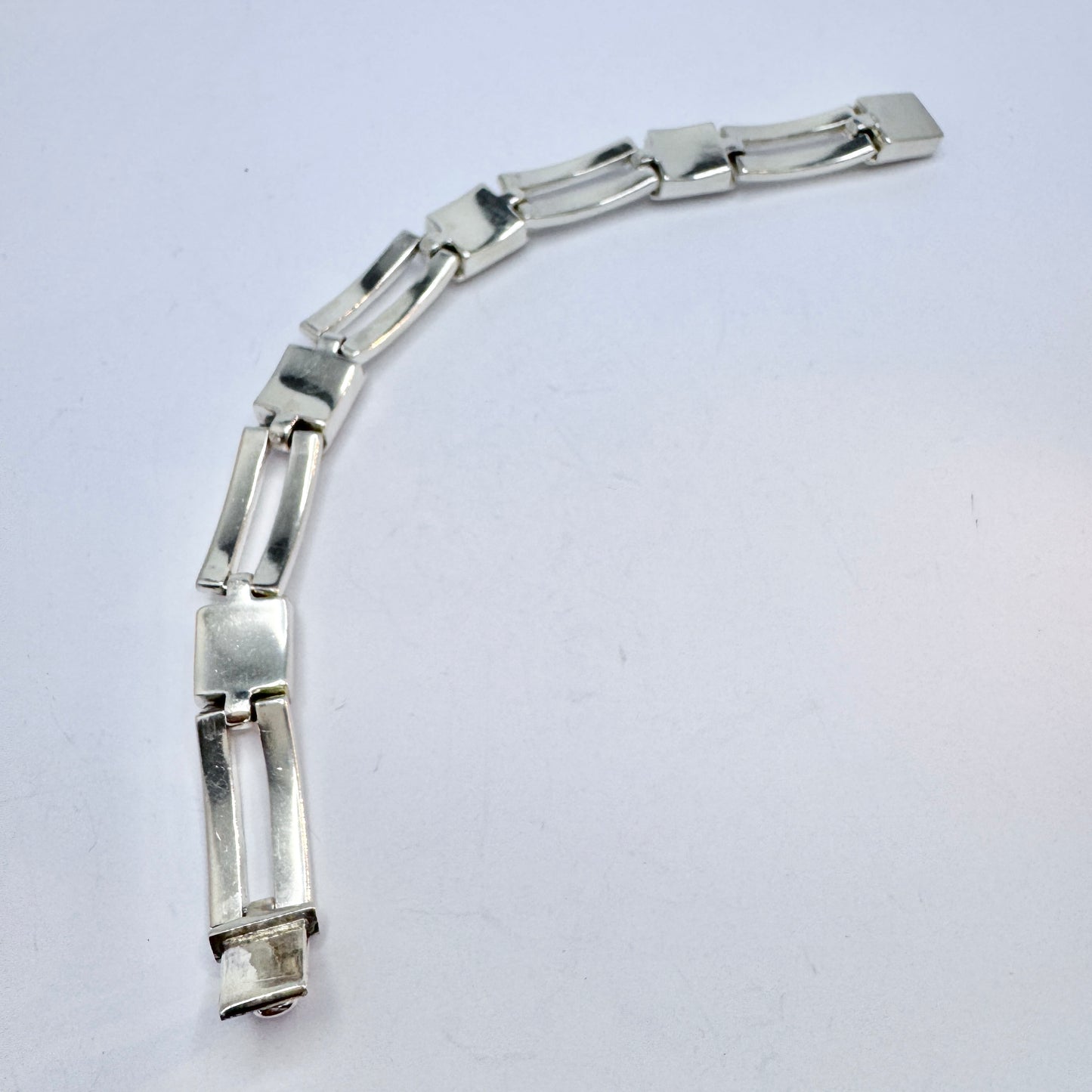 Chunky Vintage Sterling Silver Men's Bracelet.