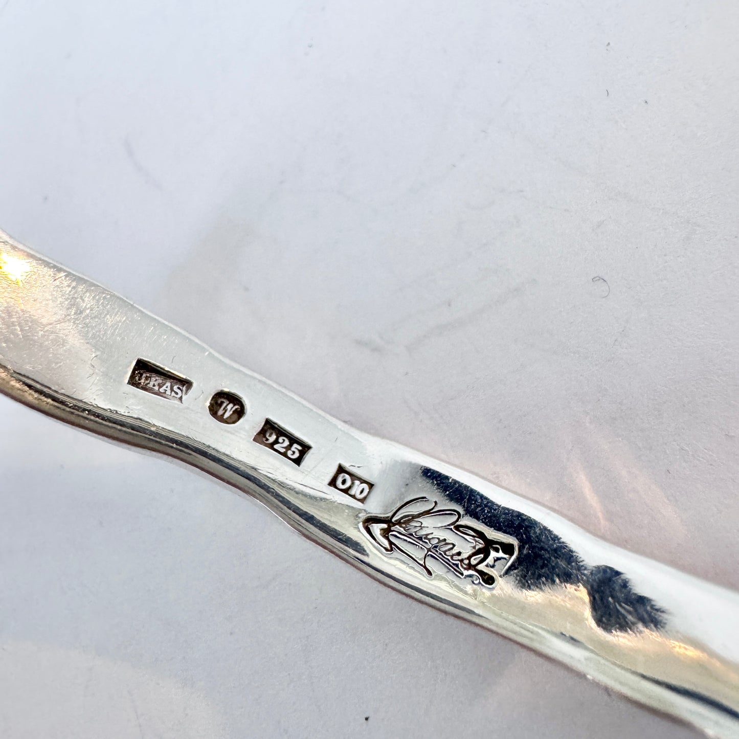 Jan Eve Stengård, Sweden 1988. Vintage Sterling Silver Bangle Bracelet. Signed.