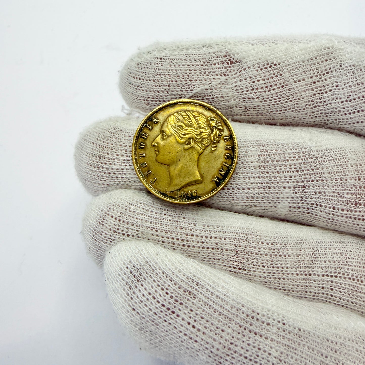 Antique year 1846. Victorian "Keep your Temper" Whist Game Token.