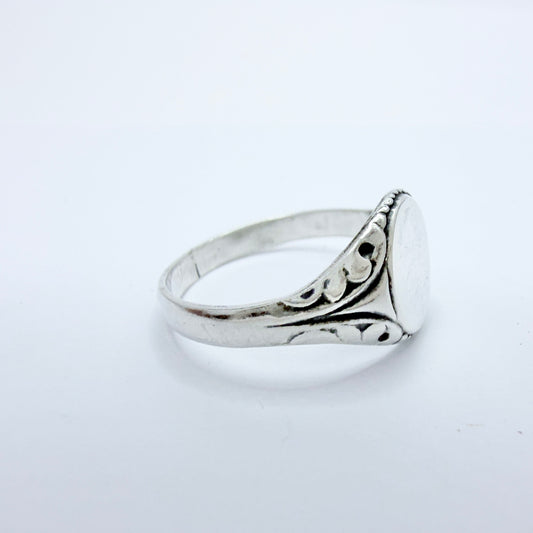 Vintage c 1950. Vintage Sterling Silver Signet Ring