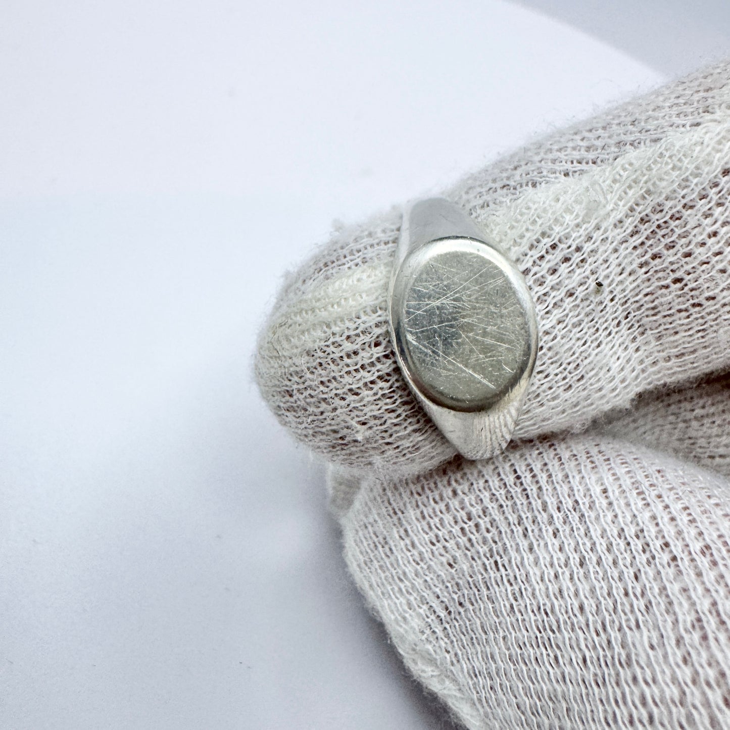 Frey & Co, Germany 1940s. Vintage Solid Silver Signet Ring.