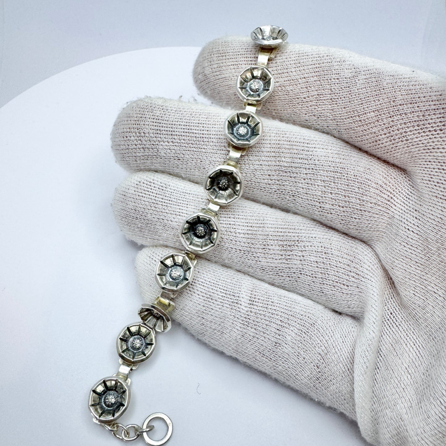 John Lauritzen, Denmark c 1950s. Sterling Silver Bracelet.