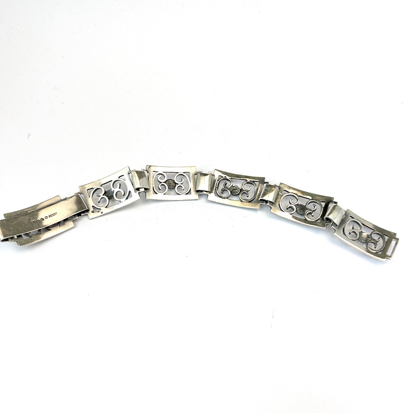 Ceson Gothenburg, Sweden 1965. Vintage Solid Silver Link Bracelet.