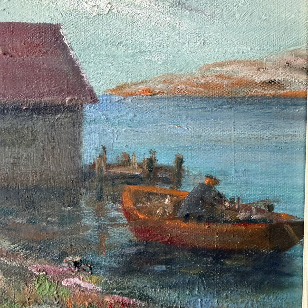 Swedish Archipelago ca 1940s. Vintage Oil Painting.