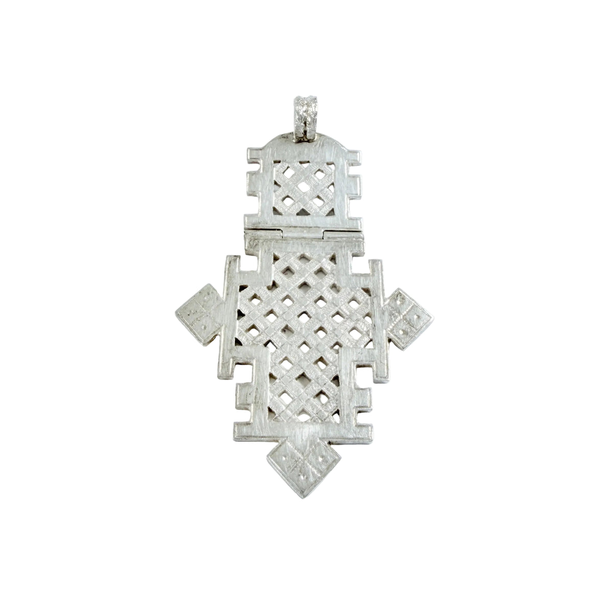 Vintage Solid Silver Coptic Cross Pendant.