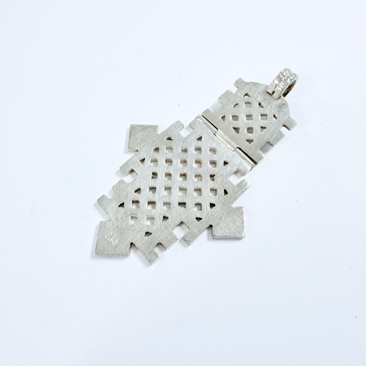 Vintage Solid Silver Coptic Cross Pendant.