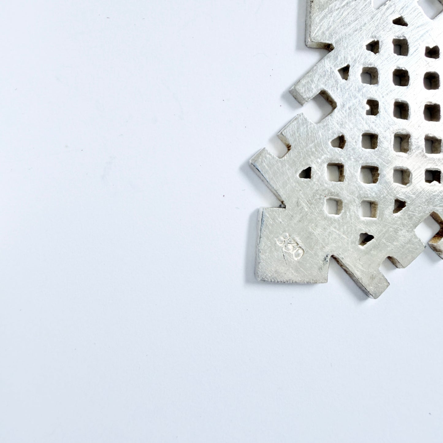 Vintage Solid Silver Coptic Cross Pendant.