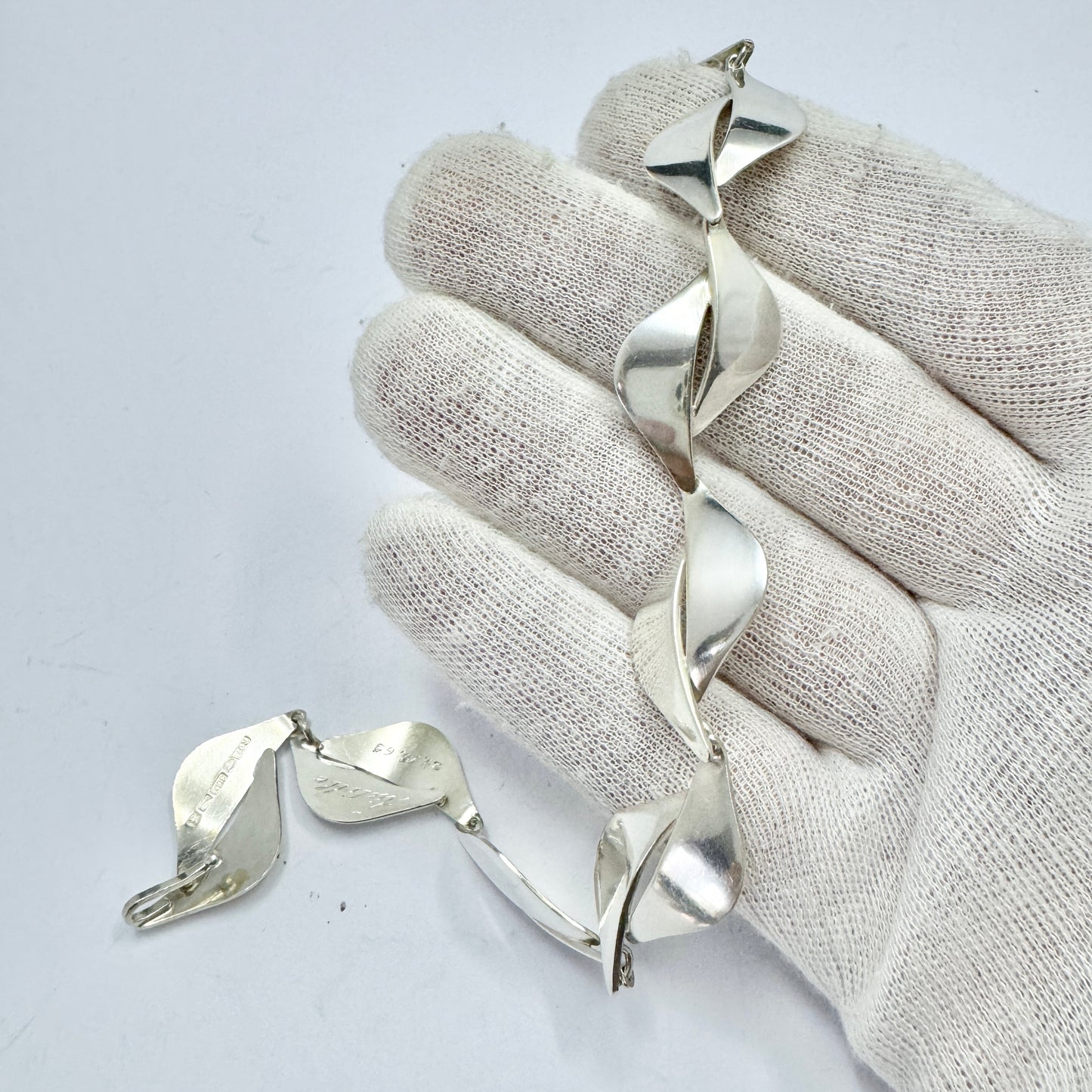 Rauno Oma Mättö, Finland 1959. Vintage Mid-century Modern Solid Silver Necklace.