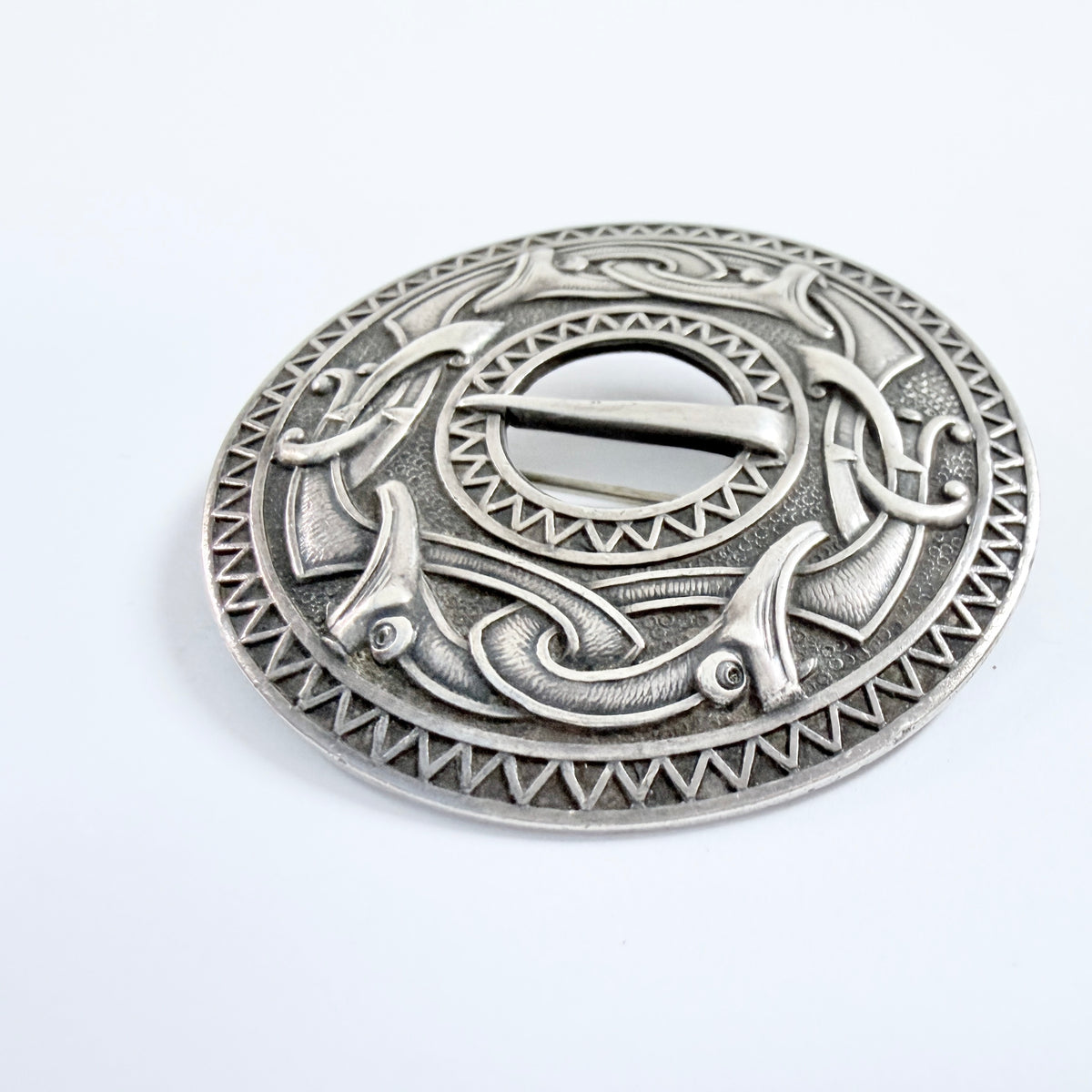 Norway. Vintage Solid Silver Dragestil Brooch.