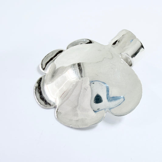 Anna-Stina Åberg, Sweden 1977. Very Bold Hippie Flower Power Sterling Silver Ring. Signed.