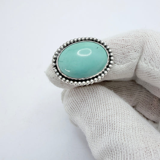 A Hillebrant, Sweden 1974. VIntage Sterling Silver Turquoise Ring.