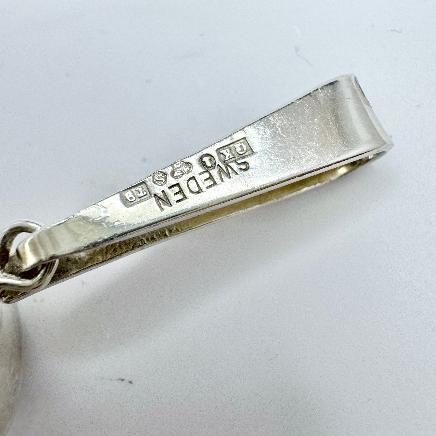 Kaplan, Sweden 1969. Laege Vintage Sterling Silver Bell Pendant.