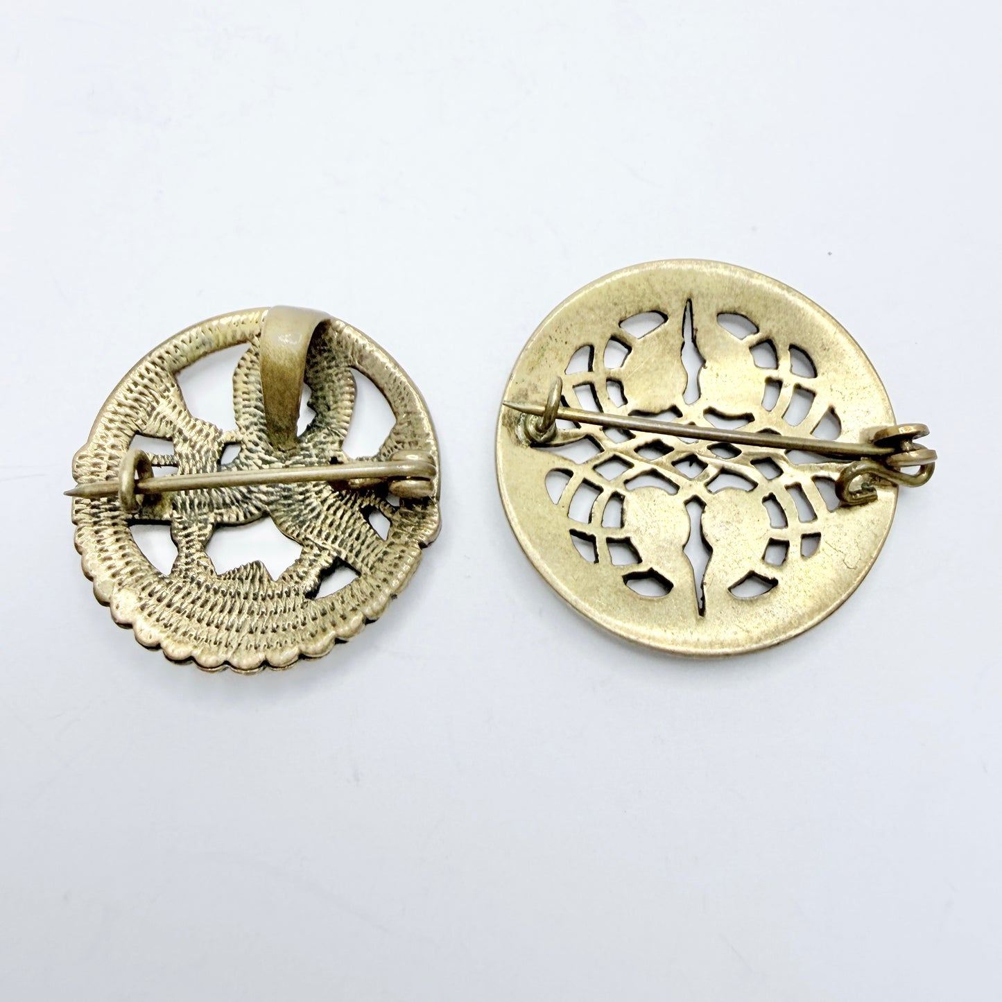 Two Scandinavian Vintage Bronze Brooches.
