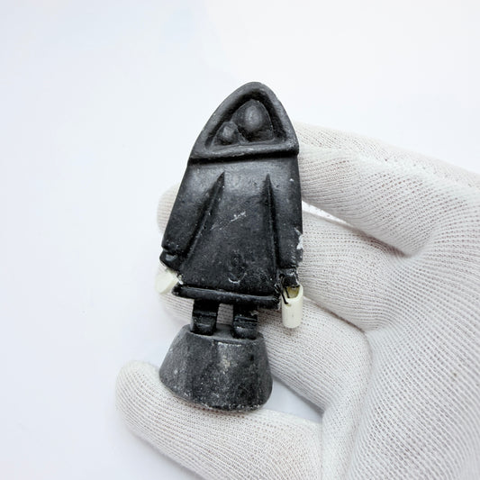 Inuit Eskimo Carved Soapstone Figurine. Signed Jens Uppernanngittoq.
