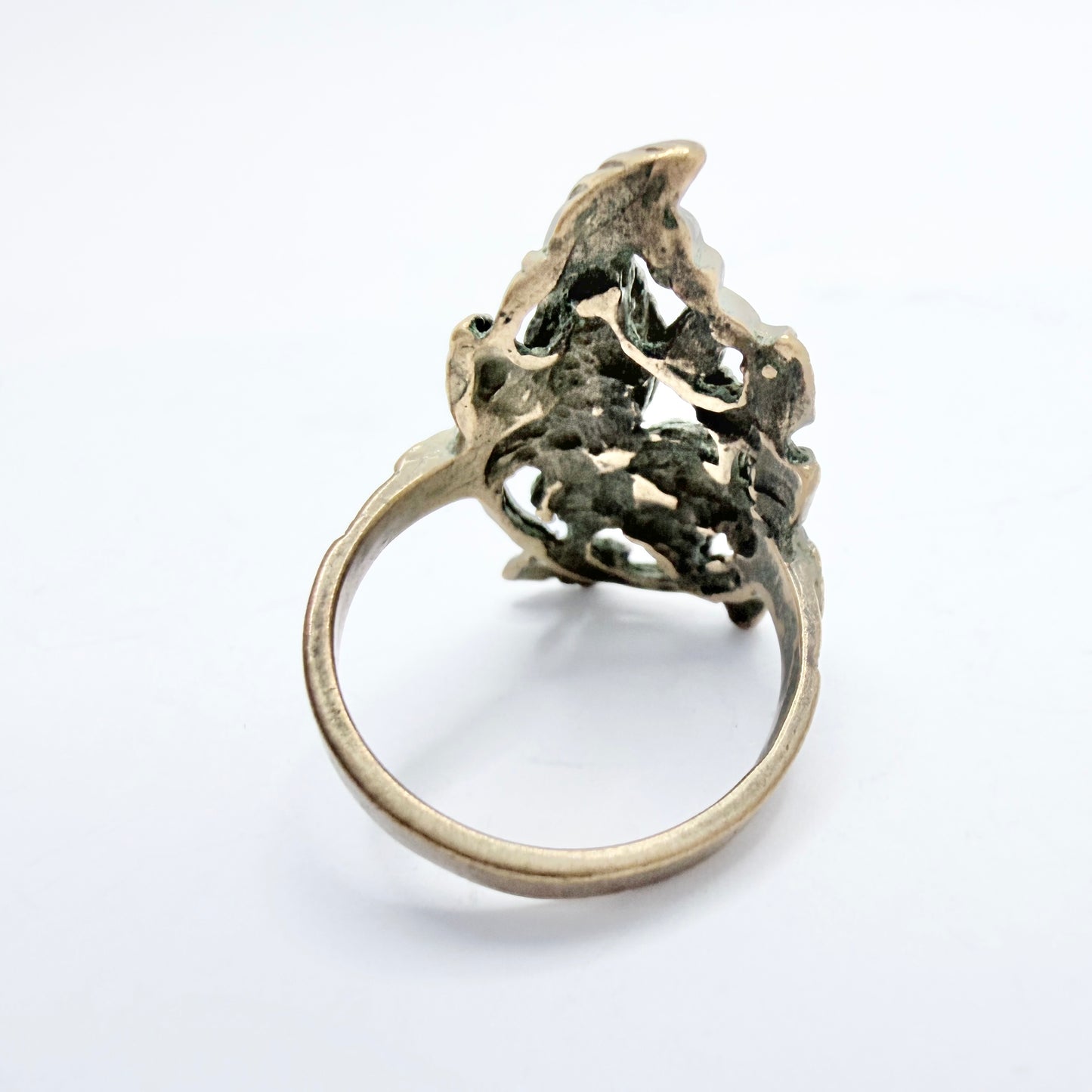 Vintage Scandinavian Organic Bronze Ring.