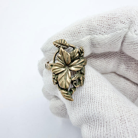 Vintage Scandinavian Organic Bronze Ring.