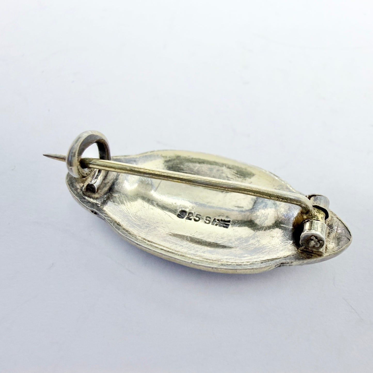 David-Andersen, Norway pre 1925. Antique Jugendstil Sterling Silver Enamel Brooch.