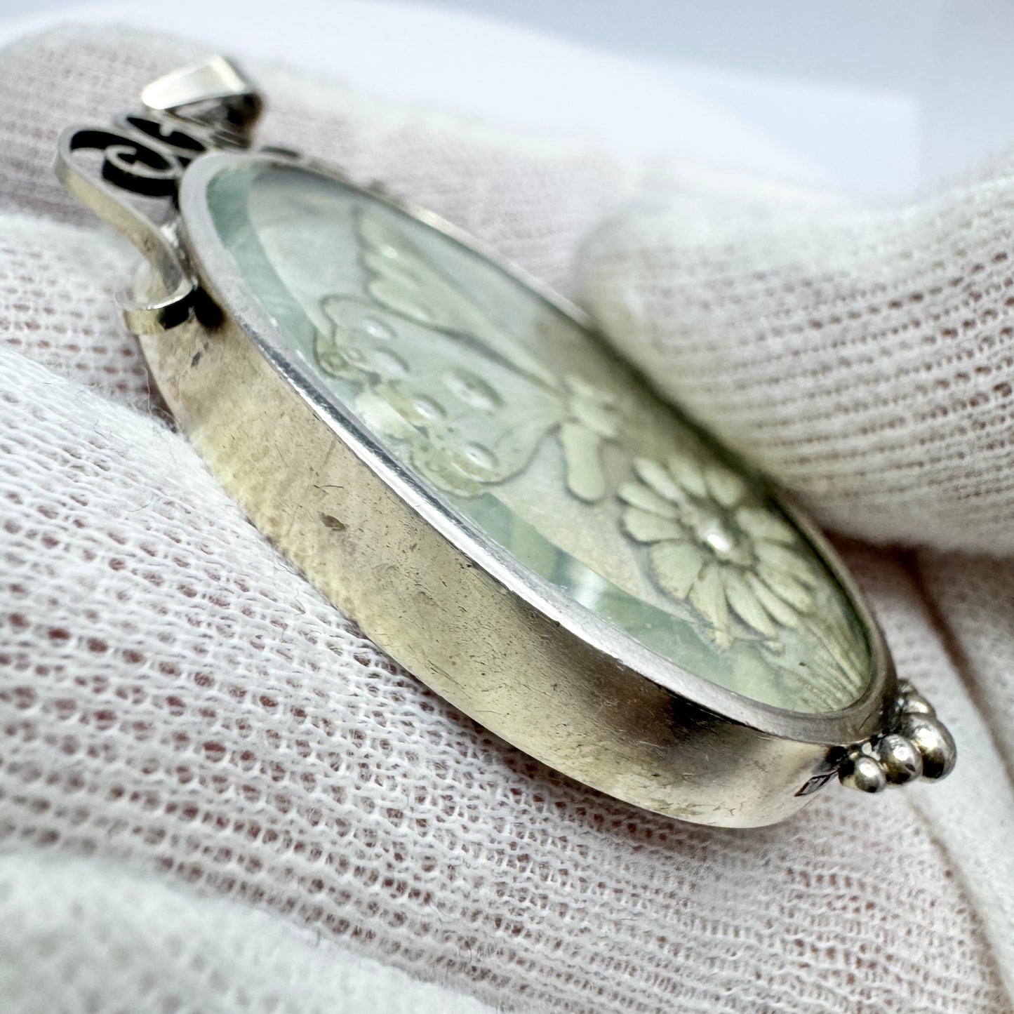 Wilhelm Harbeck, Sweden 1946. Vintage Sterling Silver Butterfly Pendant.