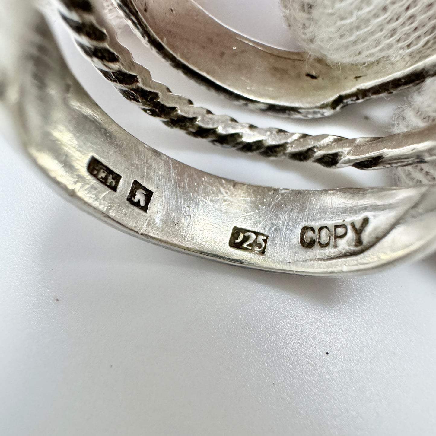 Bengt Hallberg, Sweden. Vintage Sterling Silver Viking Copy Ring.