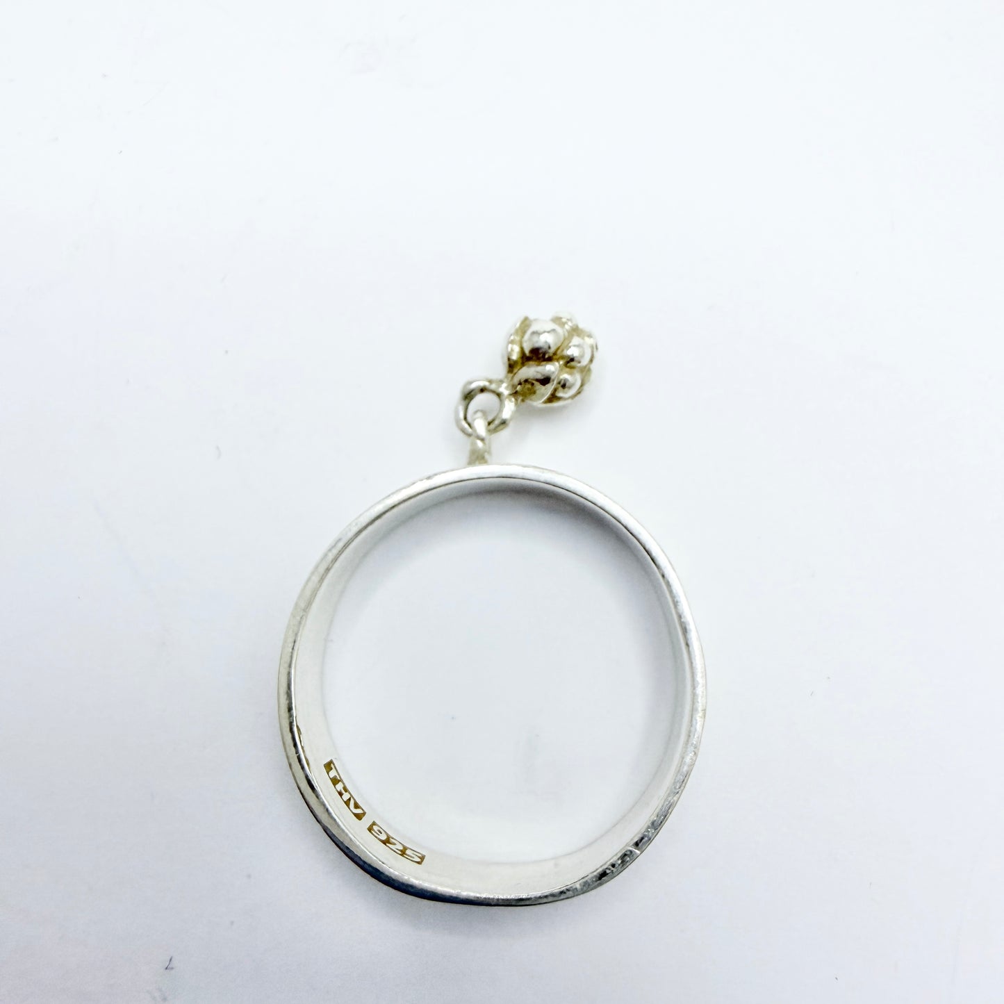 North Sweden. Sterling Silver Artic Raspberry Charm Ring.