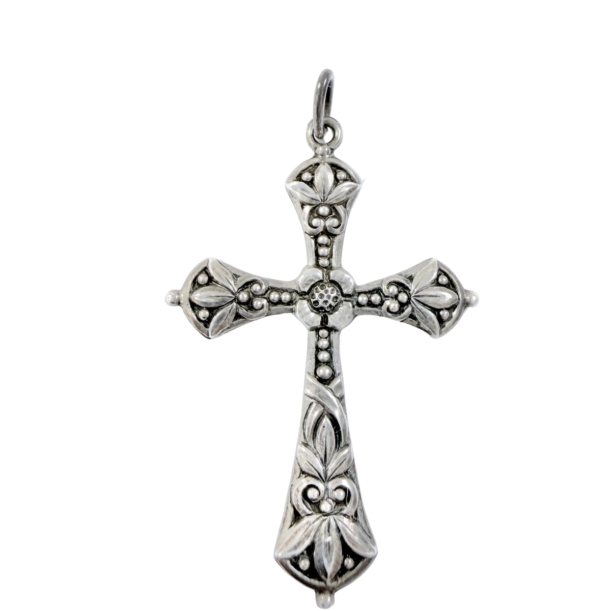 Vintage / Antique ca 1920s. Solid Silver Cross Pendant.