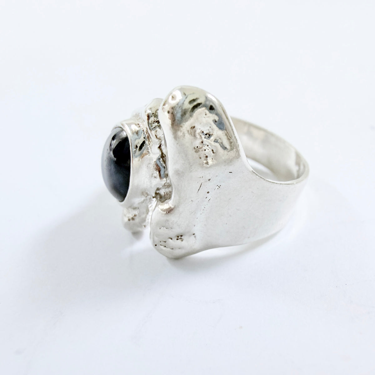 Sweden 1970s. vintage Sterling Silver Bergslagen-stone Ring.
