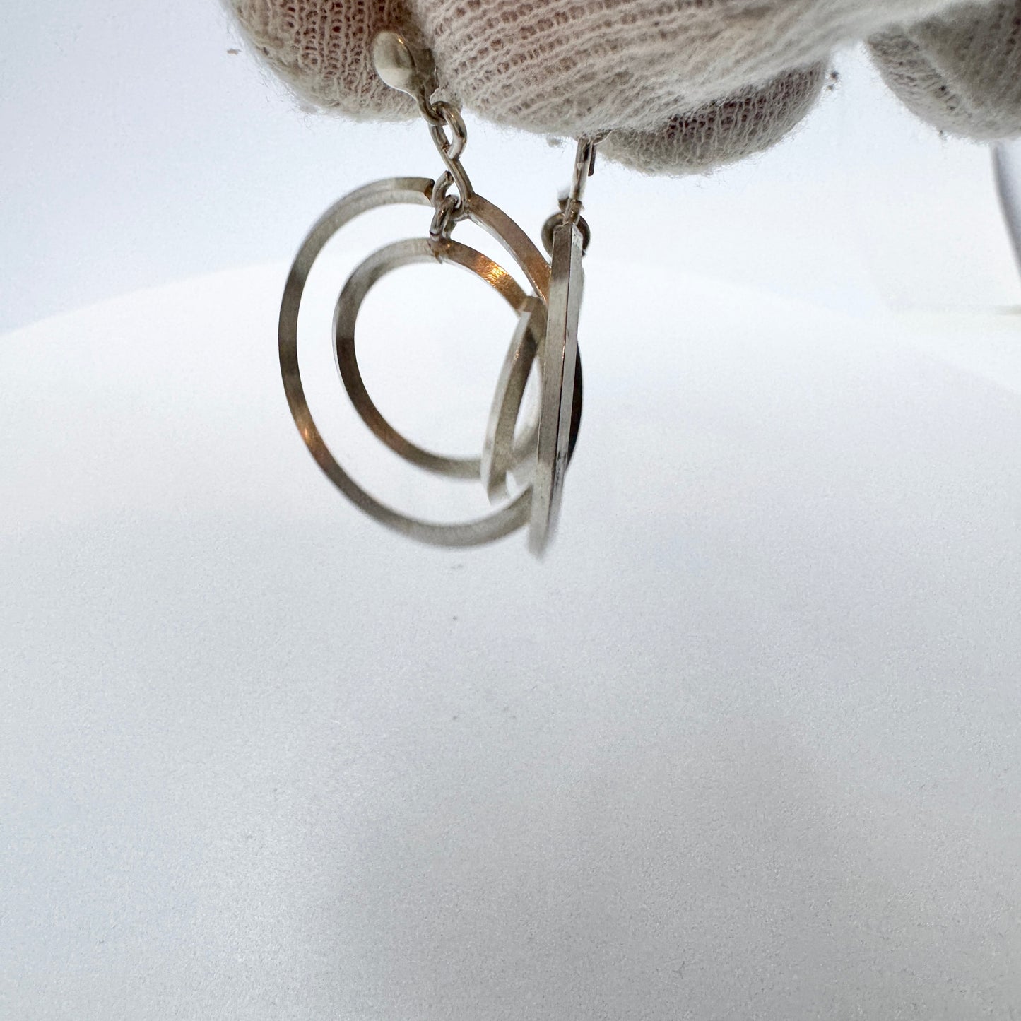 Victor Janson, Sweden. Vintage Sterling Silver Earrings.