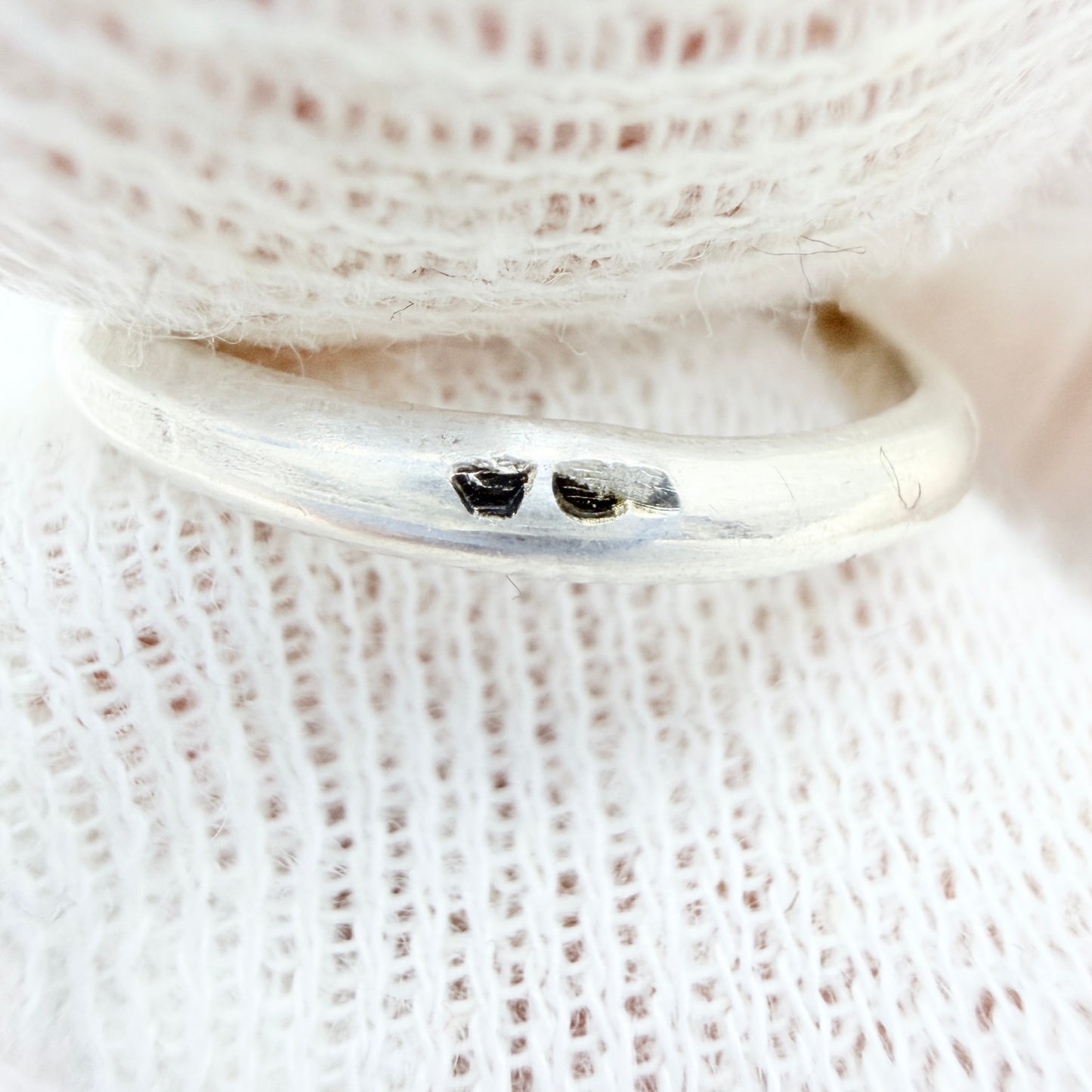 Sweden, early 1900s. Antique / Vintage Solid Silver Memory Ring
